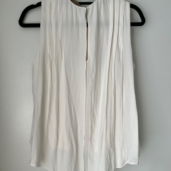Zara Basic Cream Jeweled Collar Sleeveless Top Large - Picture 5 of 9